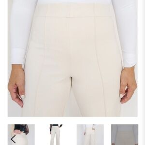 Thalian Cream High-Waisted Trousers